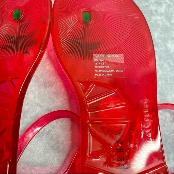 KATY Perry Womens The Geli-Pvc Ankle Strap Palm Tree Sandals Red Size 11 - Picture 9 of 9